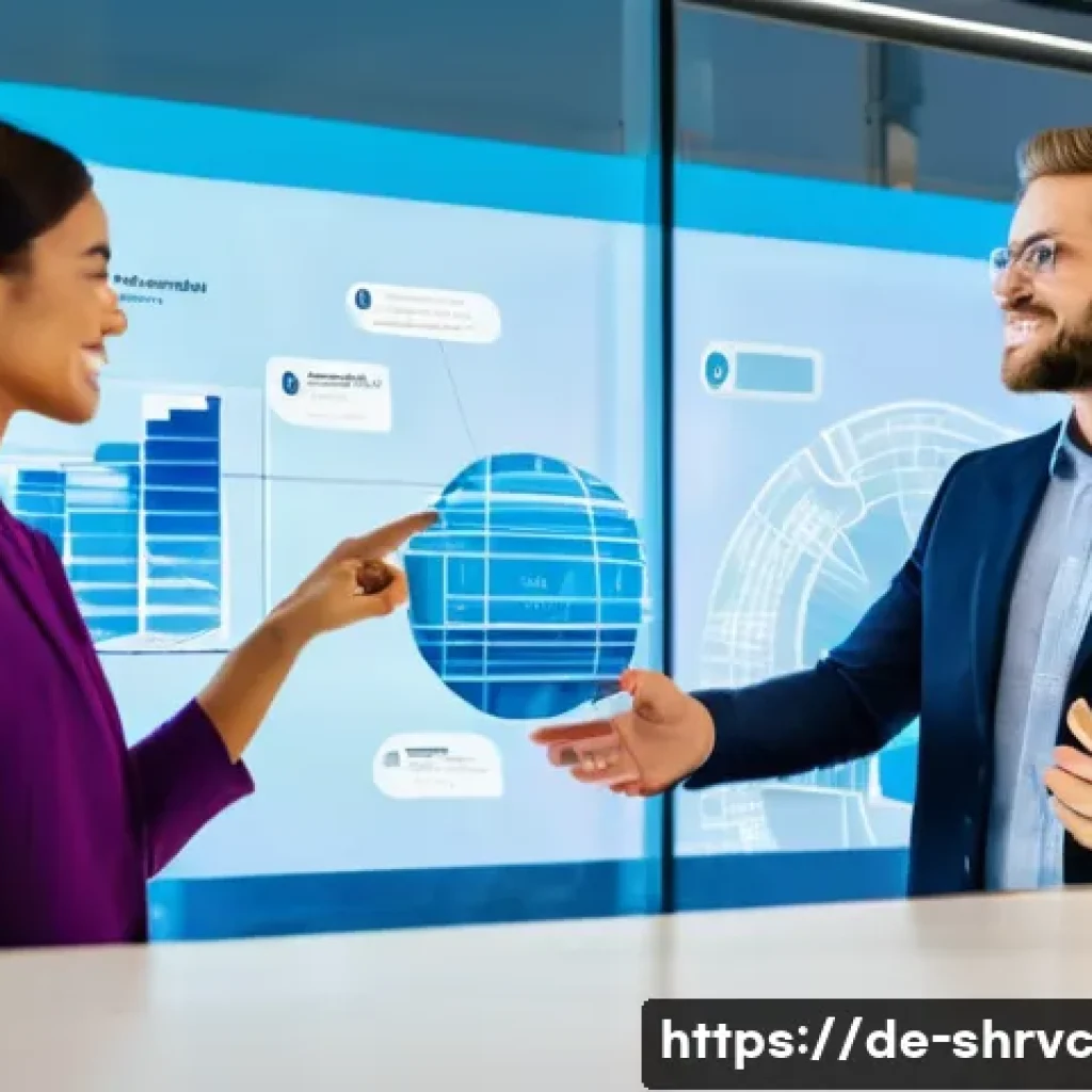 서비스 디자인 사고의 시나리오 기법 - **Prompt: Proactive Service Leadership in a Dynamic Future**
A diverse team of four business lea...