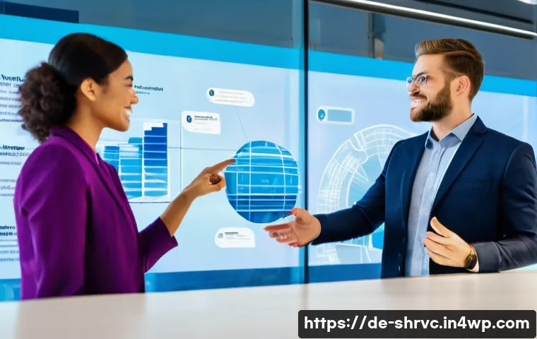서비스 디자인 사고의 시나리오 기법 - **Prompt: Proactive Service Leadership in a Dynamic Future**
A diverse team of four business lea...